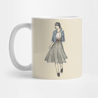 Stylish illustration woman Mug